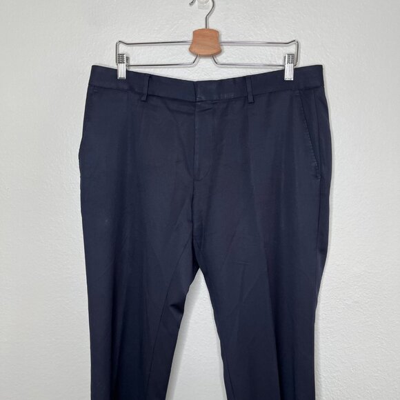 Hugo Boss Mens Navy Blue Virgin Wool Dress Suit Pants Size 36R - Picture 3 of 14